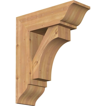 Ekena Millwork Westlake Traditional Smooth Bracket w/ Offset Brace, Western Red Cedar, 7 1/2"W x 22"D x 26"H BKT0806X22X26WTL01SWR